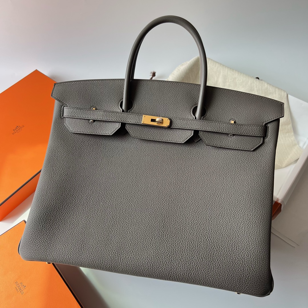 에르메스 버킨백40 그레이 금장 토고가죽